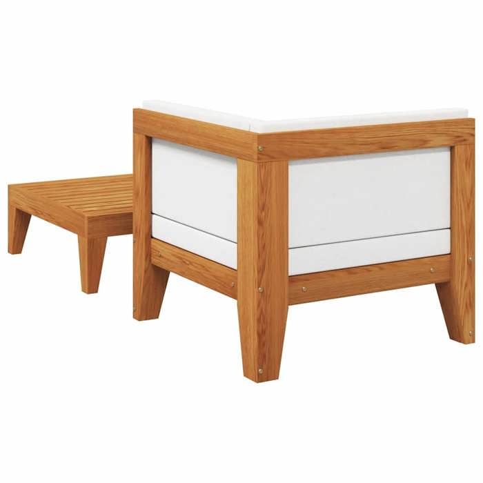 Salon de jardin 2 pcs avec coussins Bois dacacia solide_2 ans garantie_42928