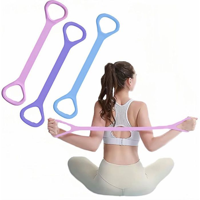 Bandes de résistance Figure 8 pour exercices de fitness bras dos et poitrine équipement dexercice pour yoga Pilates et physiot
