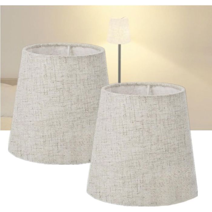 Abat-jour E14 - MAX® - Lin intérieur doré - H14cm D15/11cm - Élégant sans éblouissement pour lampe table Abat-jour E14 - MAX® - Lin intérieur doré - H14cm D15/11cm - Élégant sans éblouissement pour lampe table