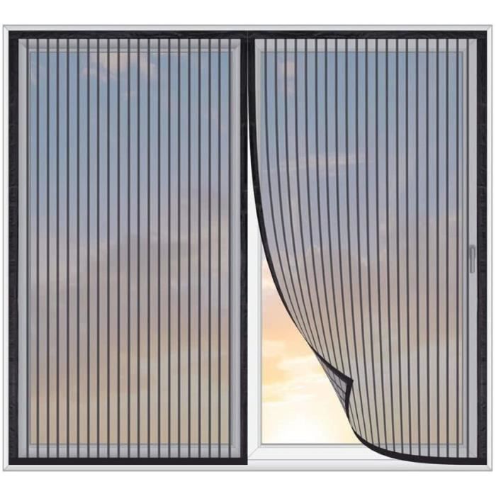 Moustiquaire Magnétique Porte 112 X 60 Cm, Fermeture Automatique, Maille Ultra Fine, Rideau De Moustiquaire Magnétique Fenêtre, Pour Tout Type De Fenêtre, Blanc