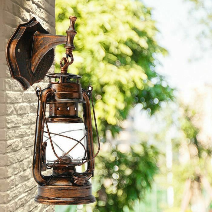 Applique murale de jardin extérieur Lighting Lantern Applique murale industrielle rétro E27