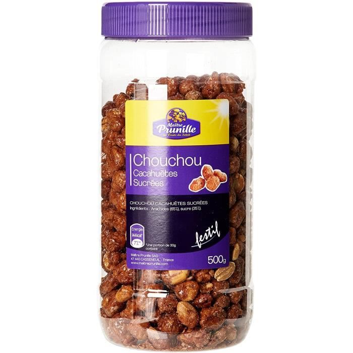 MAÎTRE PRUNILLE Cacahuètes Caramélisées Pralinés Chouchou Snack
