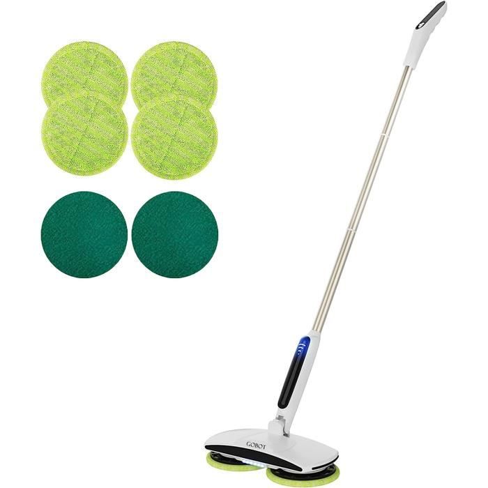Cireuse Polisseuse Électrique 5 En 1 – Balai Laveur De Sol Double Tête, Idéale Parquet, Carrelage, Tapis