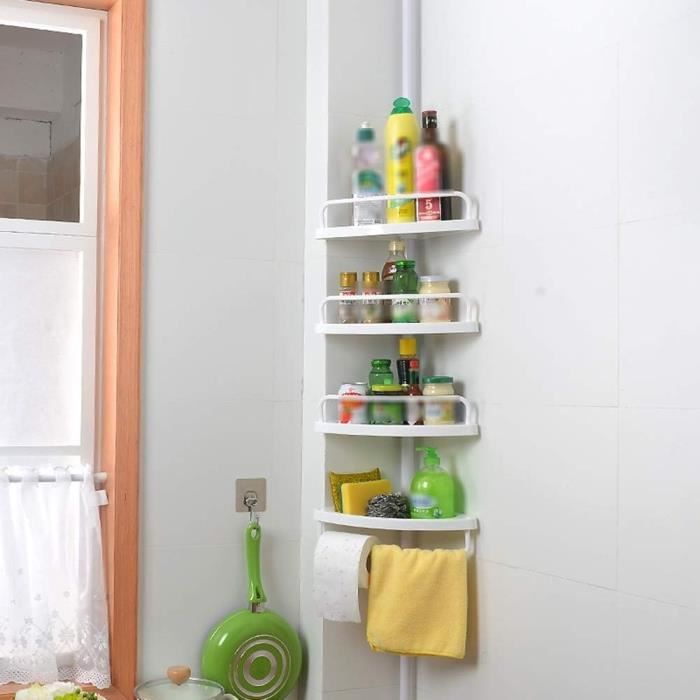 Étagères De Salle De Bains Rack Mural Ventouse Triangle Stockage À La Maison Drain Étanche En