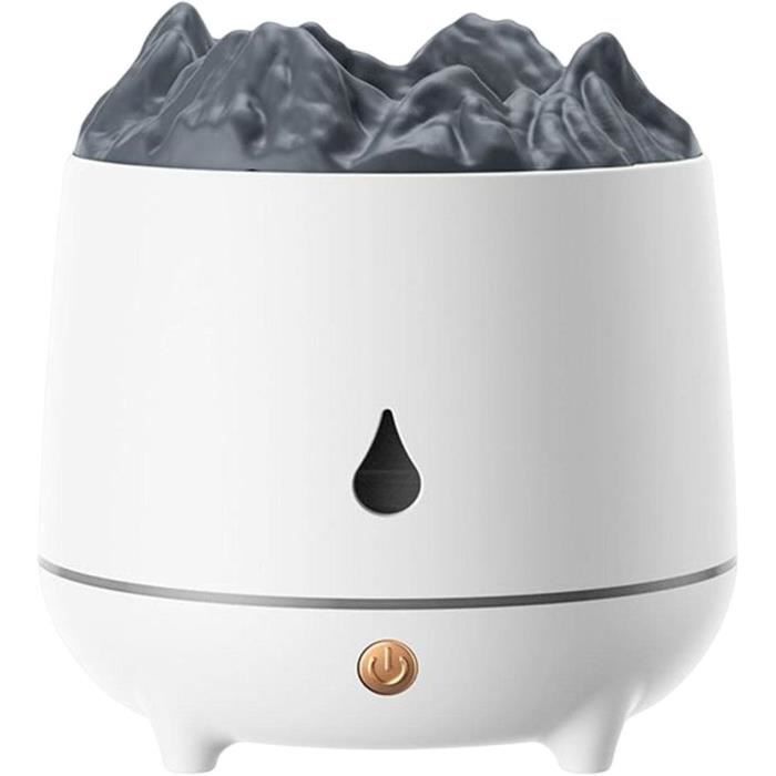 EXTRWORY Humidificateur Portable Flamme Colorée – Diffuseur Huiles Essentielles Aromathérapie Avec Télécommande – Effet Feu Réaliste (Bois)