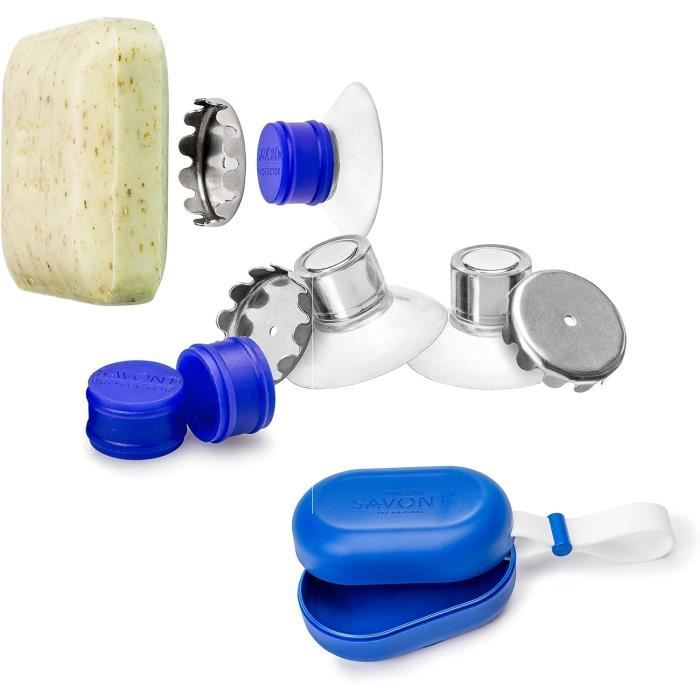 Lot De 3 Porte-Savon Magnétique, Porte-Savon à Ventouse - Fixation Solide, Porte-Savon De Douche Sans Perçage, Porte-Savon Aimanté En Acier Inoxydable Pour Salle De Bain Et Cuisine