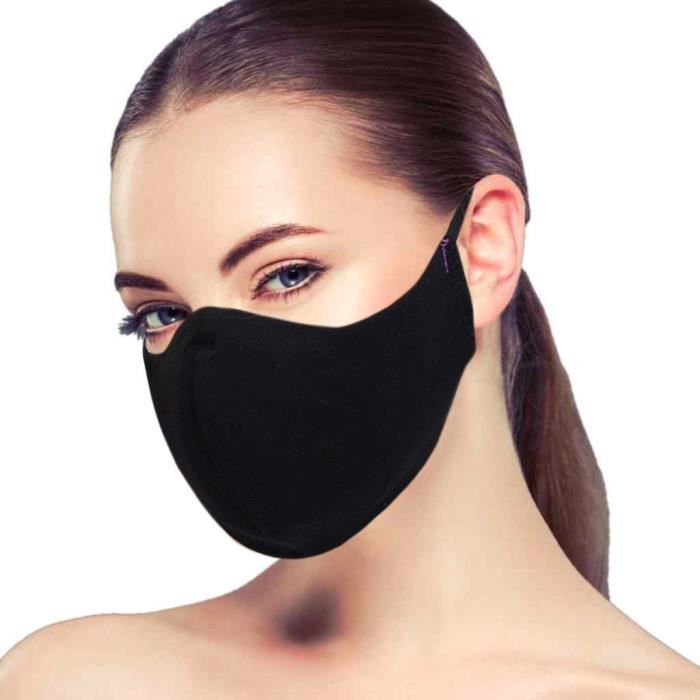 Masques Faciaux Pour Adulte Respirant Systeme De Protection A 3 Couches Lavable Et Reutilisable Noir Cdiscount Puericulture Eveil Bebe