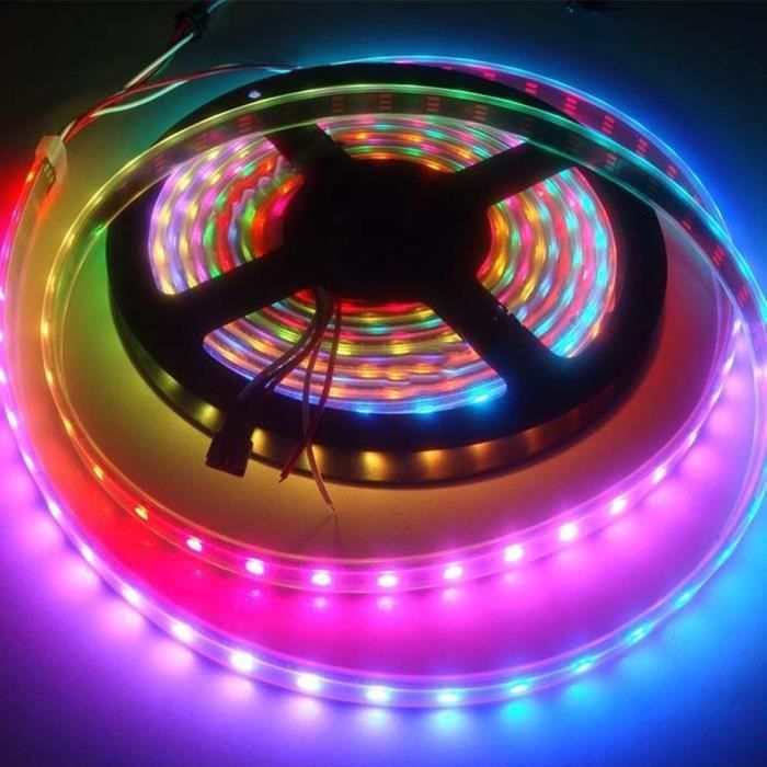 Ouniondo® 5 M 5050 SMD RGB LED bande flexible couleur lumière 12V 300 Muti  lampe LED ,Coloré_love932 - Cdiscount Maison