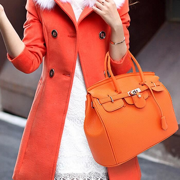 Simple une plus grande capacit sac femmes paule en cuir Sac