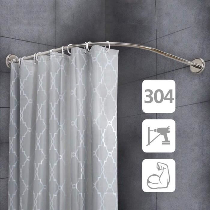 LIWITringle De Douche d'angle De Salle De Bain, Pôle De Rideau De