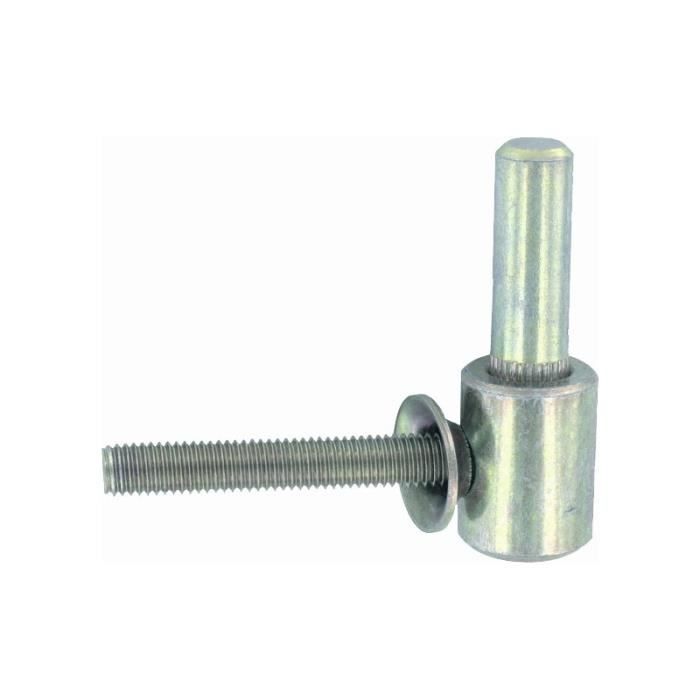 Gond à Tige Filetée Zingué - Pour Poteaux - Diamètre 16 Mm - Marque Torbel