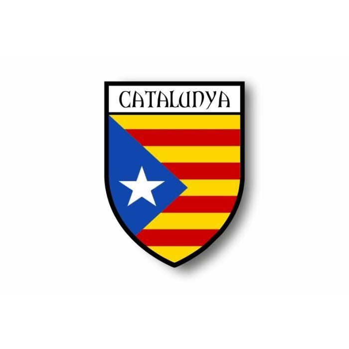 2x Autocollant sticker voiture catalogne drapeau catalan independante 