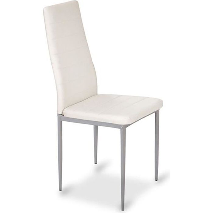 chaise salle à manger blanche - lena - designetsamaison