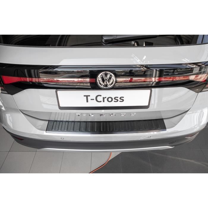 Adapté protection de seuil de coffre pour VW T-Cross Typ C1 année 2018- [Anthracite brossé]