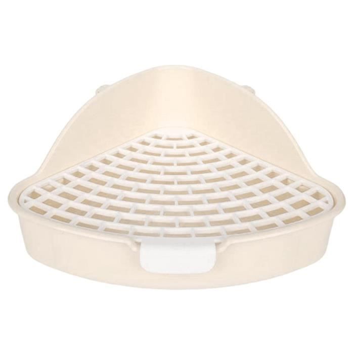 Bac à litière - Lapi - Beige - Grille filtrante - Dossier haut - Facile à nettoyer