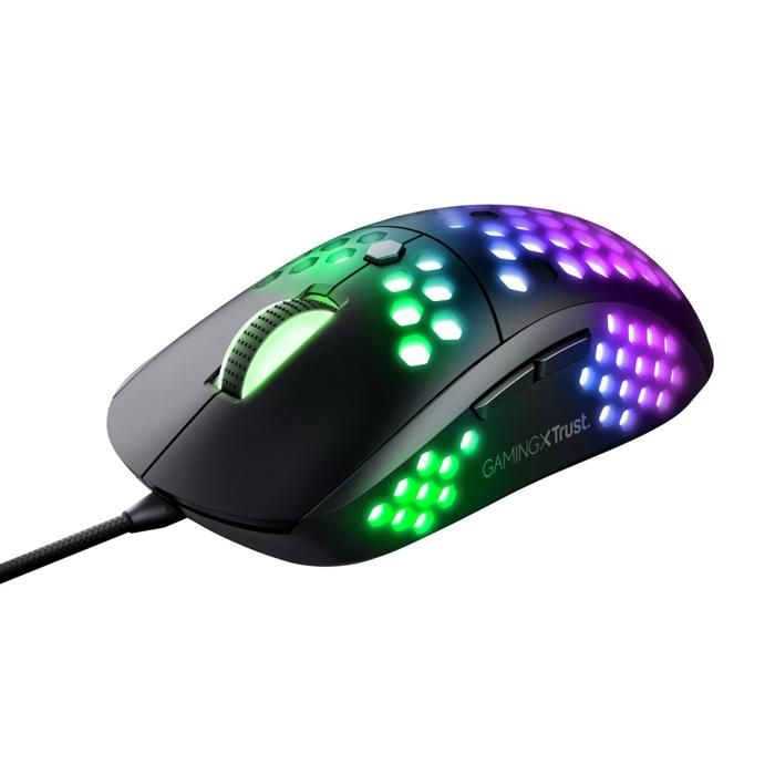 Trust Gaming GXT 960 Graphin Souris Gamer Ultra-Légère 74 g avec Éclairage RGB, 10 000 PPP