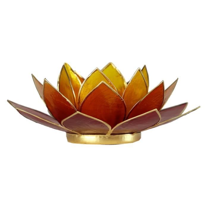 Porte Bougie Fleur De Lotus 3 Couleurs Et Or Cdiscount Maison