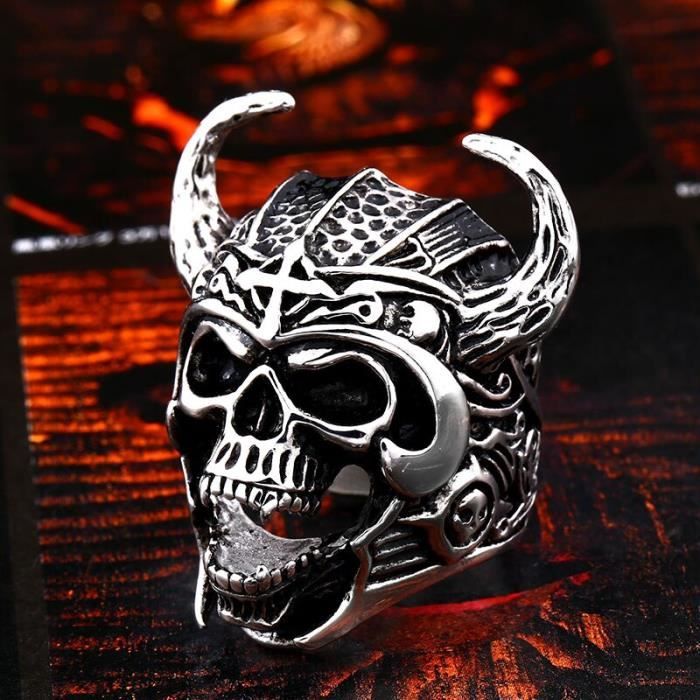 BR8 692 pour8 bague Vintage en forme de cr ne pour homme