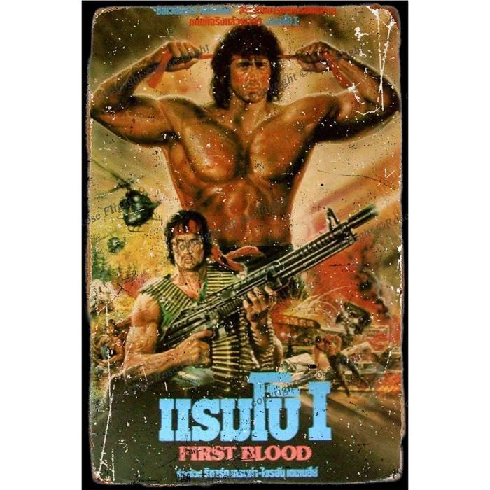Rambo First Blood Poster 1982 II - rétro Fer Peinture Affiche Plaque ...
