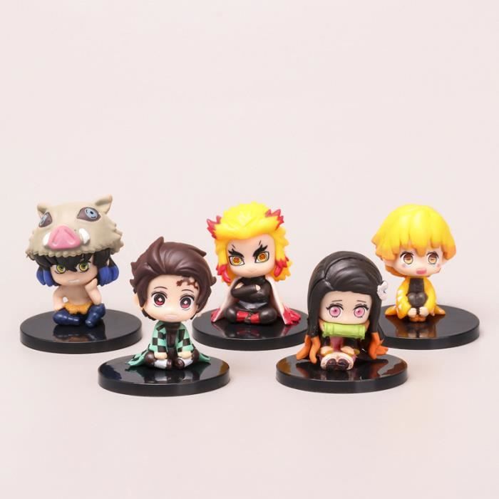 5pcs 4 5cm Demon Slayer Anime Action Figure Rengoku Kyoujurou Inosuke Zenitsu Kamado Nezuko Tanjirou Mini Model Toys Gift Cdiscount Jeux Jouets