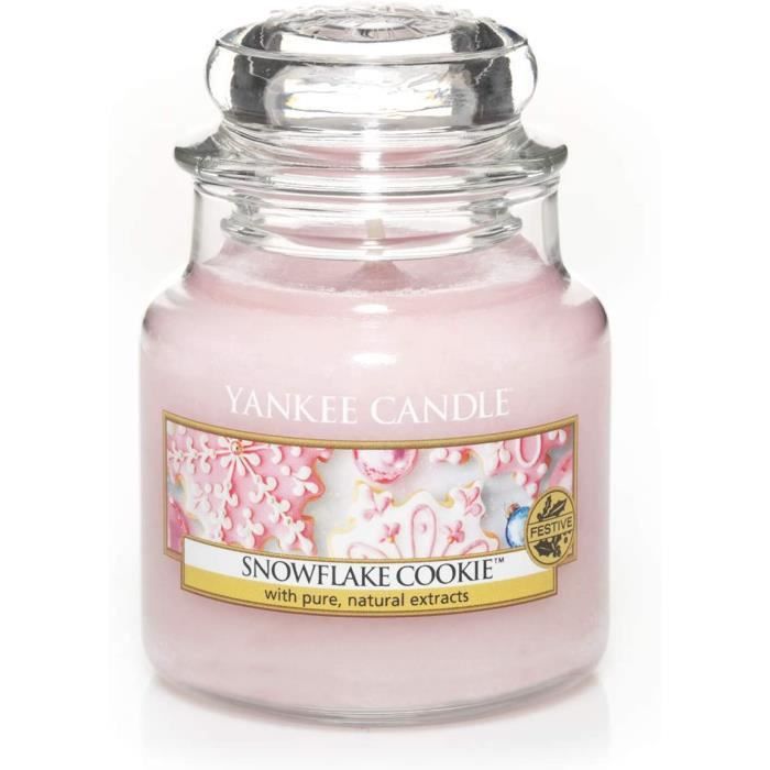 Yankee Candle Bougie Jarre Parfumée | Moyenne Taille | Cookie De Noël | Jusqu'à 75 Heures De Combustion