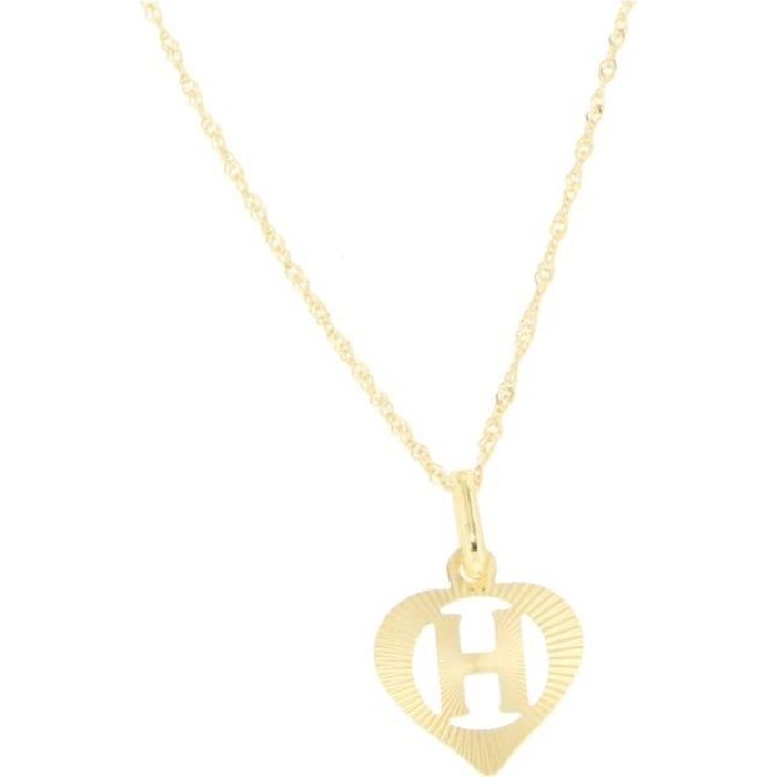 pendentif lettre h