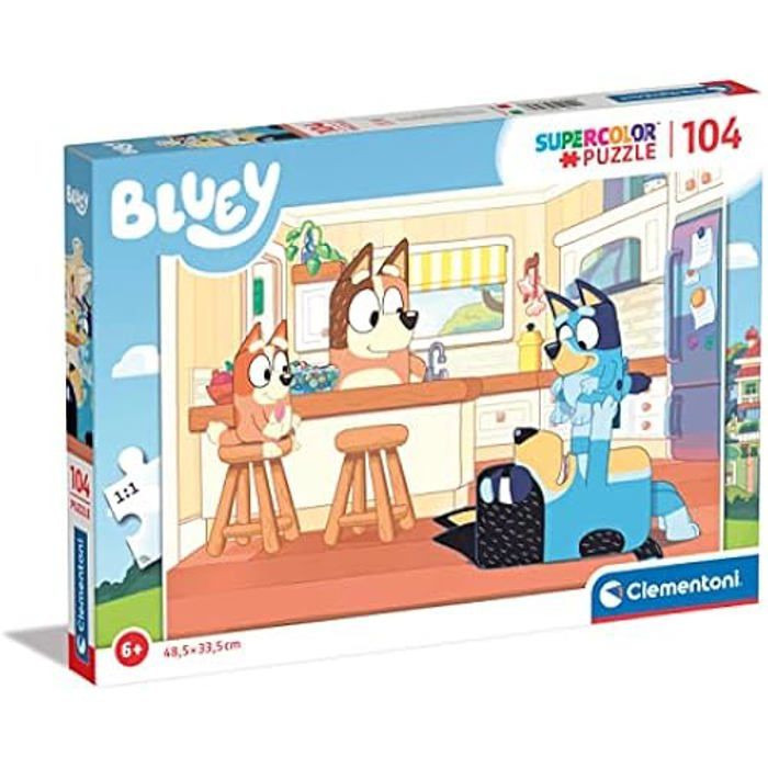 Puzzle Enfant - CLEMENTONI - Bluey Supercolor - 104 Pièces ...