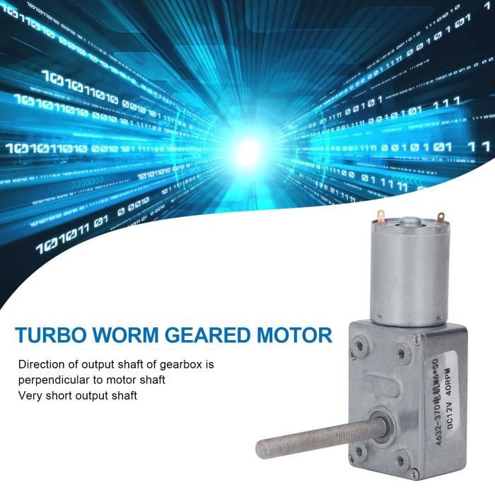Moteur à Engrenages DC 12V 40 Tr/min - Réducteur De Vitesse - Neuf