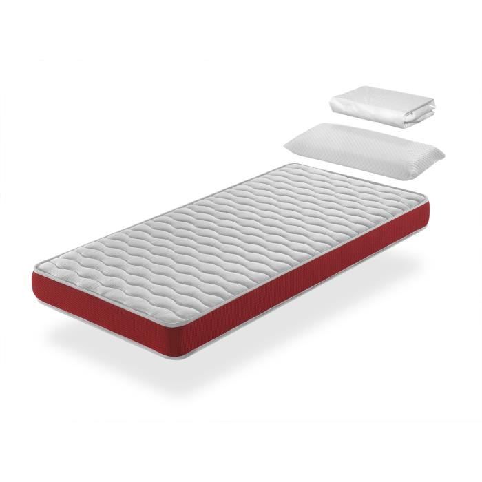Pack Matelas 90X160 VELVET LIT ENFANT Epaisseur 14 CM + 1 Oreiller à memoire 90X35 + 1 Protege matelas 90X160 Pack Matelas 90X160 VELVET LIT ENFANT Epaisseur 14 CM + 1 Oreiller à memoire 90X35 + 1 Protege matelas 90X160