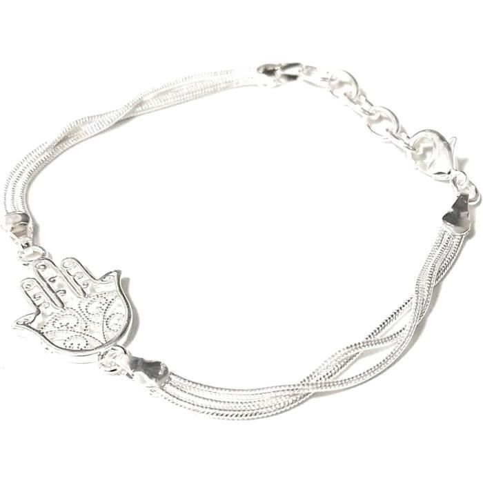 Bracelet Chaîne Botte – Turquoise, Argent Blanc, Os, Réglable – Fabriqué Aux USA