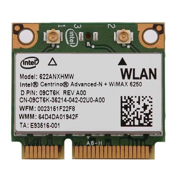 Mini Carte sans Fil WIFI PCIE BiBande 2,4G + 5G pour Intel 6250 WiMax