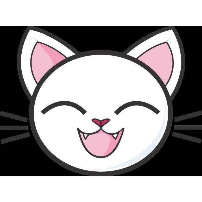 Poster Affiche Chat Sourire Heureux Japon Manga Kawai Illustration Enfant 42cm X 56cm Cdiscount Maison