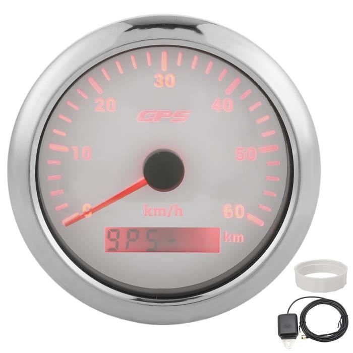 Jauge Tachymètre KUS 6000 RPM 85mm 12V/24V Avec Rétroéclairage Blanc - IP67