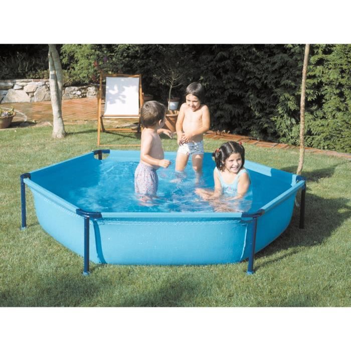 Piscine Hors Sol Enfant RELAX4LIFE 229x160x42,5 Cm – Tubulaire, Cadre Métal, PVC 3 Couches, Montage Sans Outils