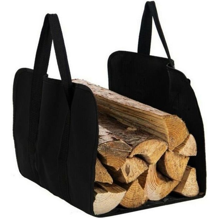 CNKOO Sac De Transport Pour Bûches Grand Sac En Toile Pour Bois De Chauffage Avec Sangle Réglable Sac De Rangement Pour Bûches Branche De Bois