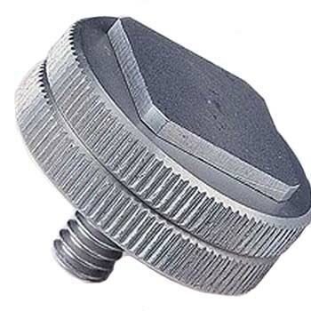 Sabot Hama pour fixation sur griffe flash avec 2 contre écrous - argent