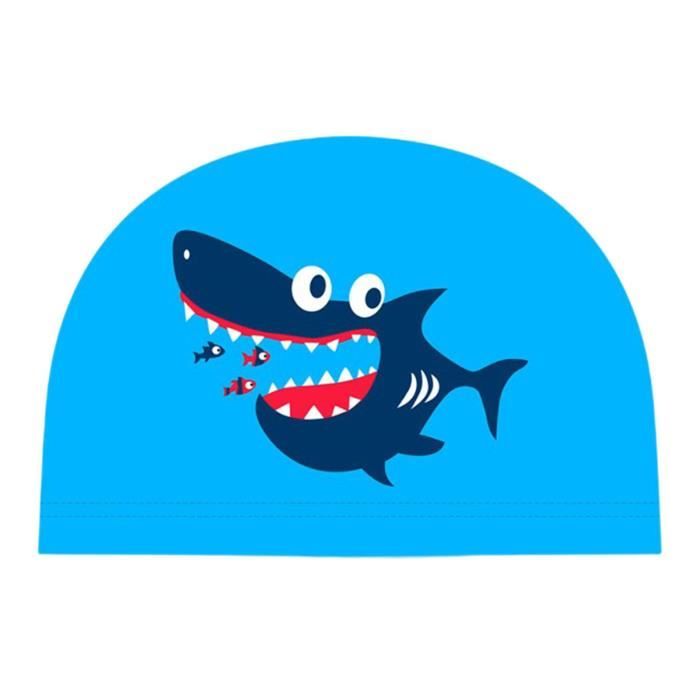 Bonnet De Bain Enfant En Silicone – Requin Ou Poisson, Imperméable, élastique, Pour Garçons Et Filles, Bleu/vert/jaune/rose