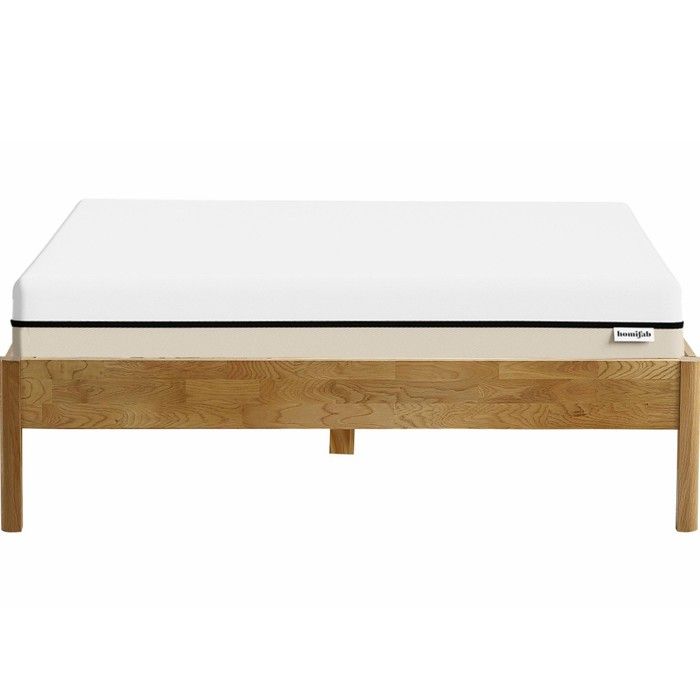 Ensemble lit 140x190 en chêne massif + Matelas Hybride à ressorts ensachés et mémoire de forme Ensemble lit 140x190 en chêne massif + Matelas Hybride à ressorts ensachés et mémoire de forme