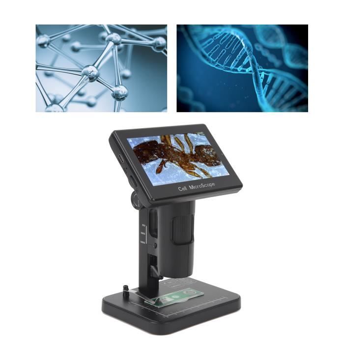 Microscope Numérique 1000x Avec écran 4,3" - Pour Pièces, Timbres, électronique