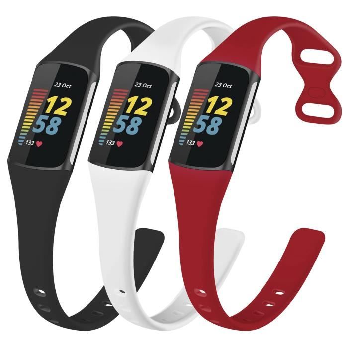 Bracelet fin compatible avec Fitbit Charge 5 - Réglable en