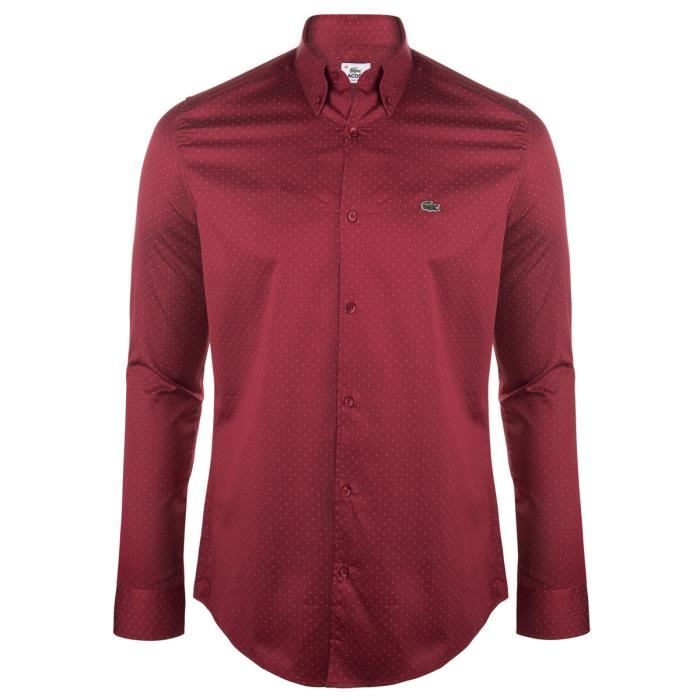 chemise lacoste rouge