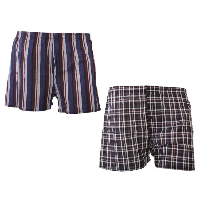Boxers Homme Natural Feelings - Lot De 5 - 100% Coton - Coupe Ample - Sans Étiquette - Taille Standard