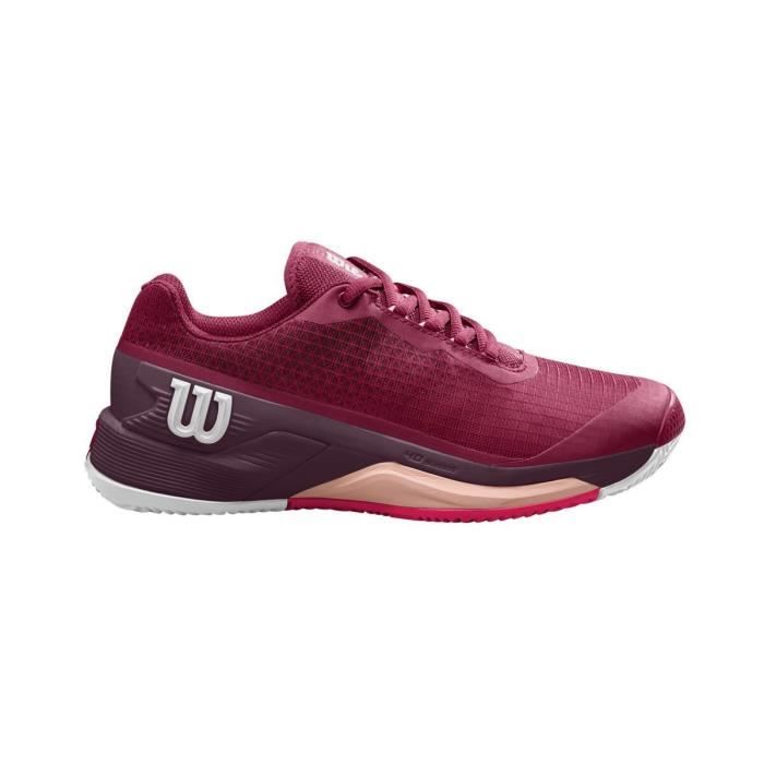 chaussures de tennis de tennis femme wilson rush pro 4.0 clay - beet red - 41 1/3
