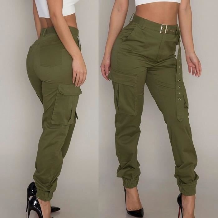 Femmes Pantalon cargo Pantalons Casual Militaire Army Combat