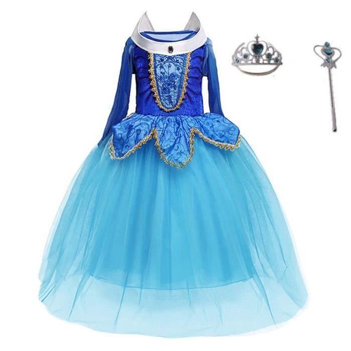 Enfants Filles Princesse Dress up cosplay costume couronne baguette OR gants tenue fête 
