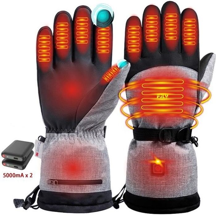 Gants thermiques électriques pour l'hiver, chauffe-mains avec batterie  Rechargeable, pour cyclisme, moto, vélo, Ski - AliExpress