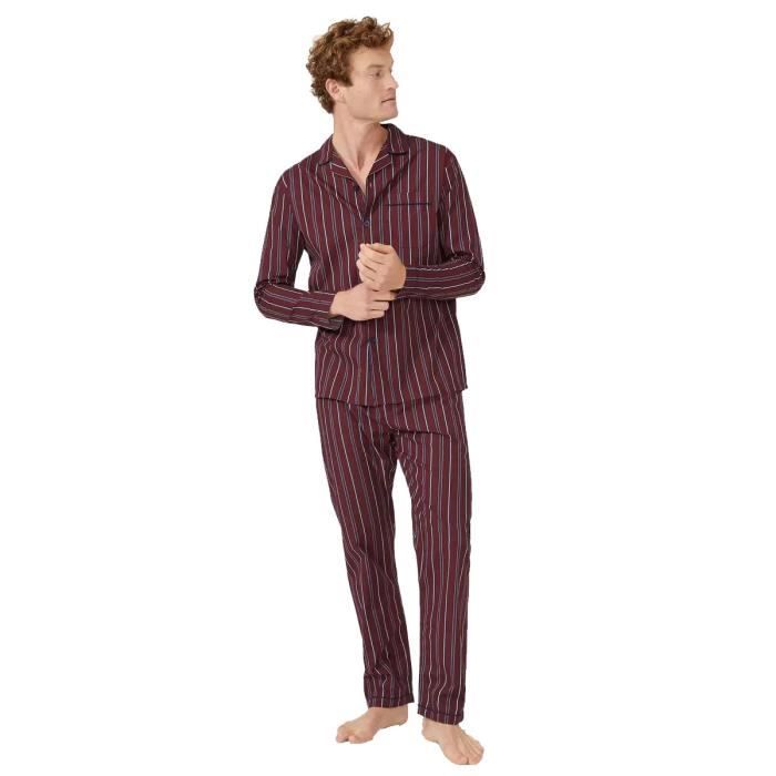 Pyjama en soie manche longue pyjama femme patte de boutonnage