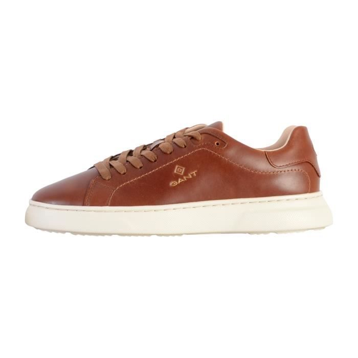 Tennis Basket Basses GANT Joree Cognac Cuir Lacets Homme
