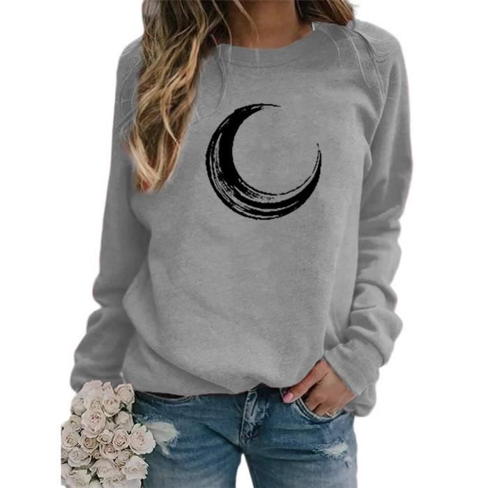 Sweat À Capuche Pour Femme – Pull Décontracté À Col Rond Avec Lettres Imprimées – Haut Surdimensionné À Manches Longues Pour Le Printemps Et Lautomne Du 17,68 € | DHgate