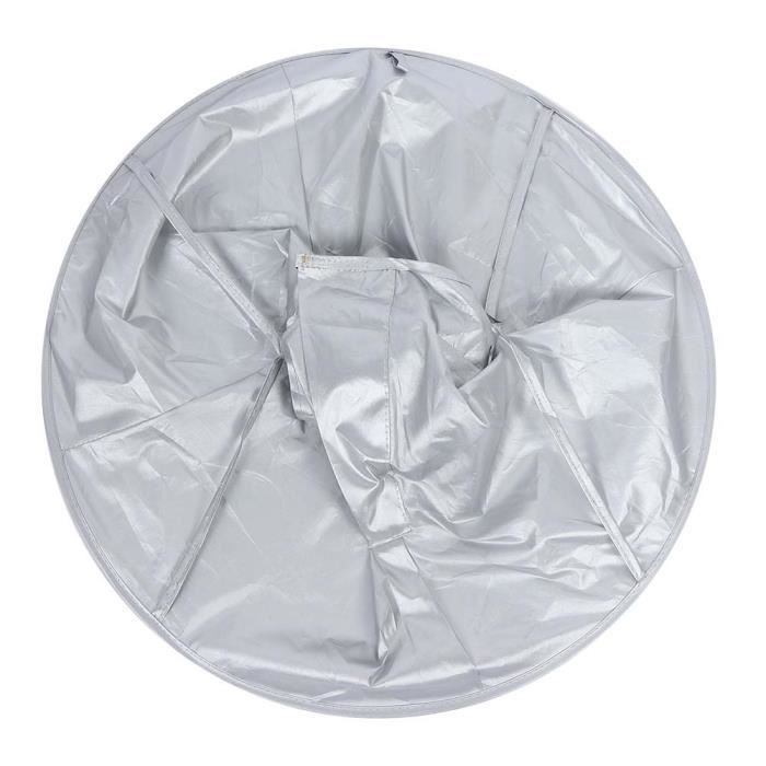 Cape De Coiffure Pour Salon Ou Maison - Gris Argenté, Taille Universelle Adulte - Avec Foulard Intégré